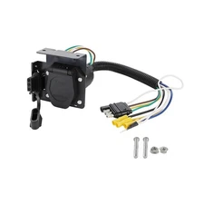 MECMO Multi-Tow 4-Way Flat to 7-Way RV Blade and 4-Way Flat Female End Traile...