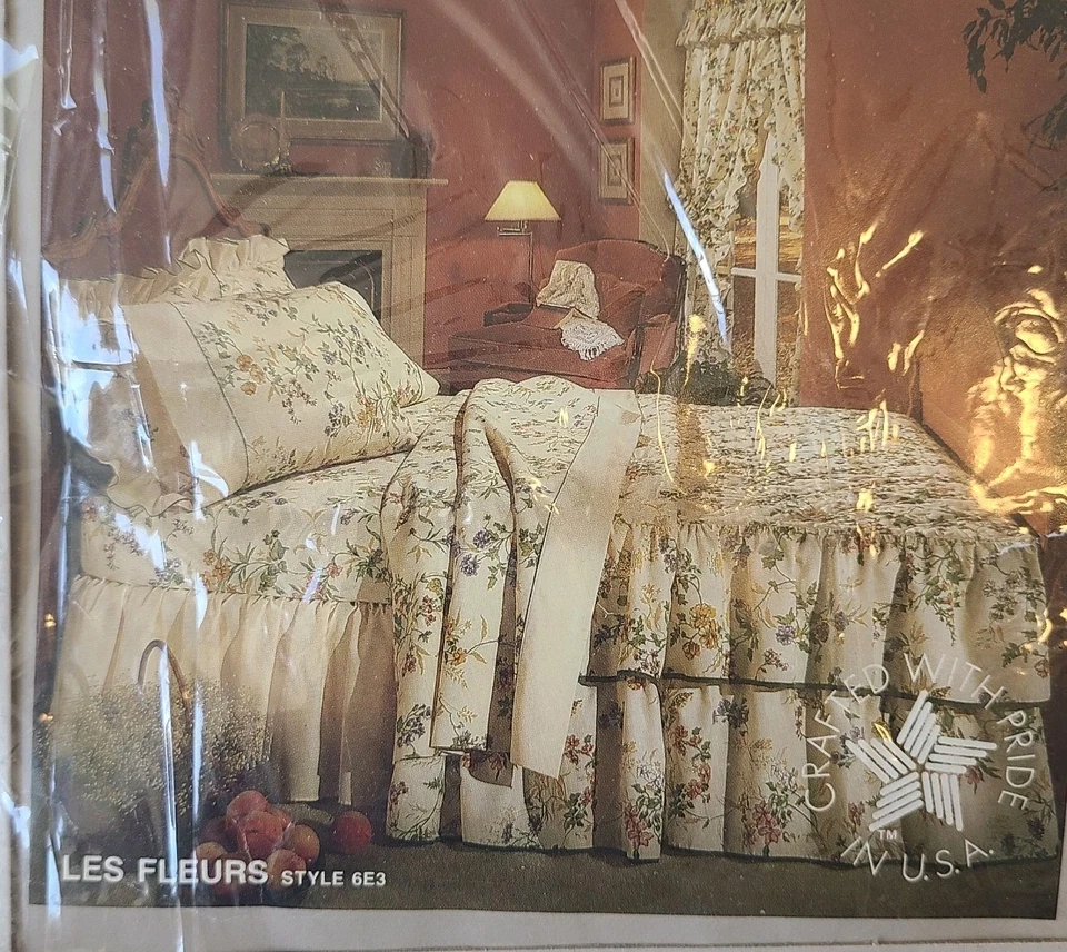 NEW vtg CANNON Monticello 3PC Twin Sheet Set Les Fleurs No-Iron Percale USA Made - Image 3 of 4