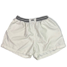 Vintage Nike White Stretch Drawstring Waist Shorts Size XL 16-18