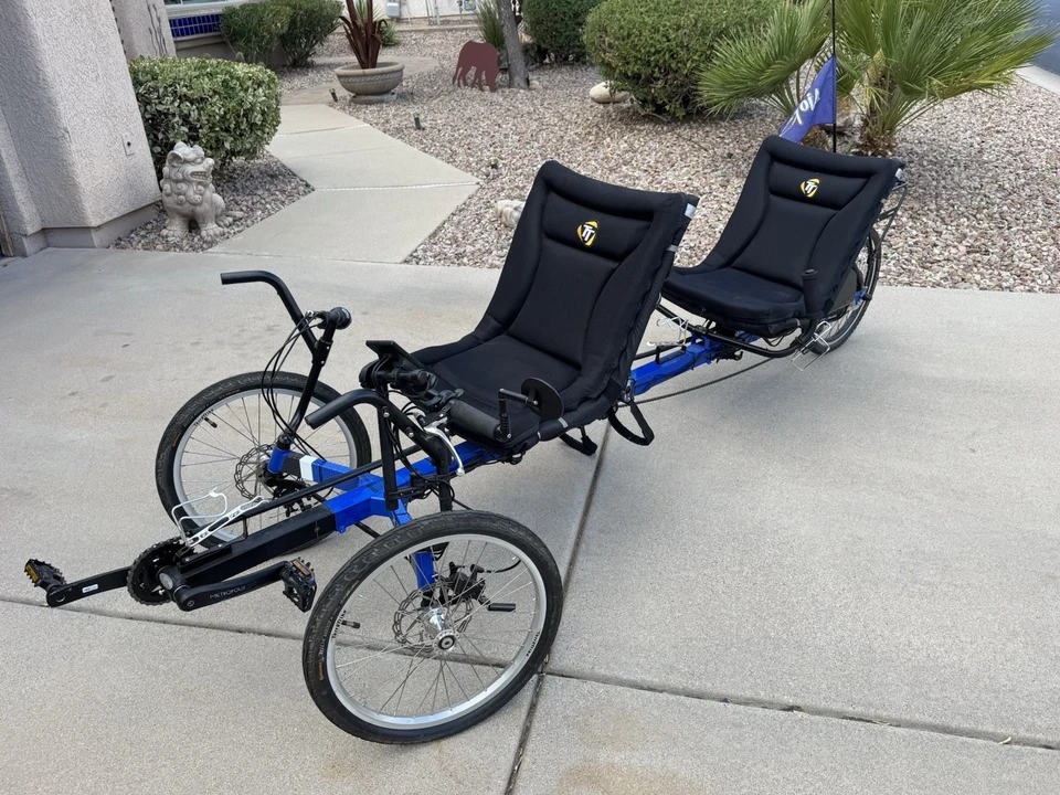 Bicicleta eléctrica reclinada TerraTrike en tándem Foto 2 de 4