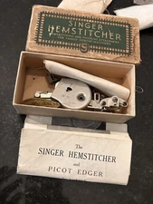 Singer Simanco 121387 Hemstitcher Picot Edger Attachment w/ Box & Manual Vintage