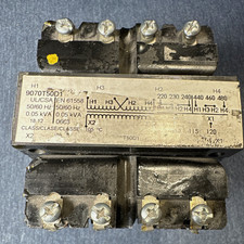 Square D 9070T50D1 Industrial Control Transformer 0.05kVA 50/60Hz 480-120V