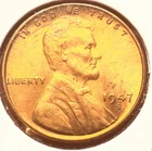 1947-S Lincoln Wheat Cent Penny GEM RD BU From an Original Bank Roll