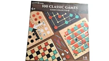 Classic Games 100 Classic Games Collection Family Board Game Set 1-8 Players 6+