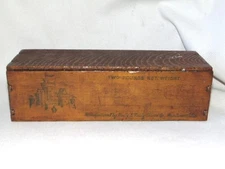 Vintage Primitive PAULY & PAULY CHEESE CO. Wooden Display Box, Manitowoc, WI