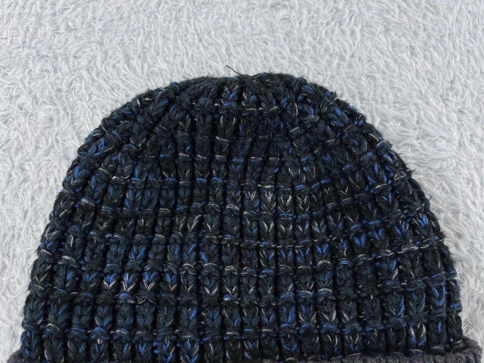 Express Beanie Toque Adulto Talla Única Azul Negro Tejido Acrílico Mezcla Algodón Esquí Foto 3 de 4