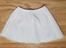 Mini Boden Tulle Lined Skirt Pettiskirt White Ivory Size 5 6 EUC