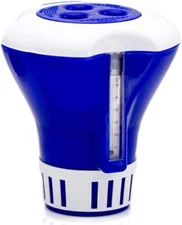 Floating Pool Spa 1" or 3" Tablet Dispenser / Floater with Built-in Thermometer