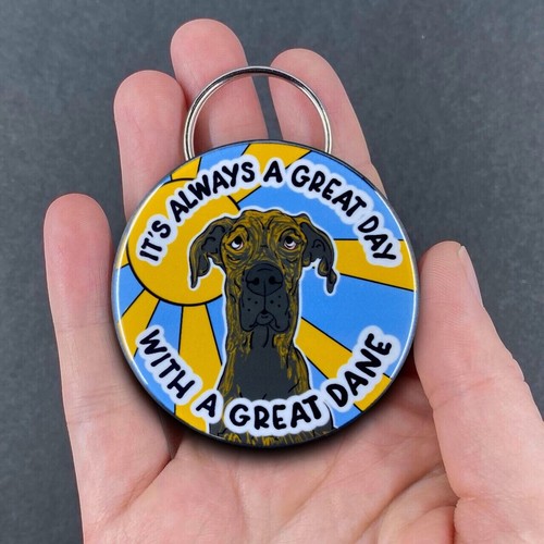 Brindle Great Dane Great Day Retro Portrait Bottle Opener Handmade Accessory - Picture 13 of 16