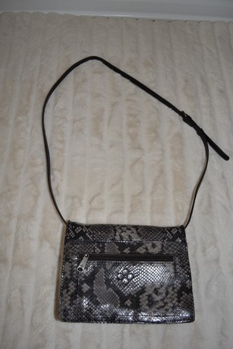 Patricia Nash Cassano Smokey Python Leather Buckled Crossbody Bag - Picture 6 of 12