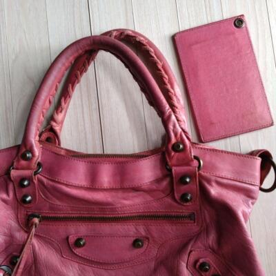 BALENCIAGA The First Hand Bag 2Way Pink Shoulder Bag Mirror From