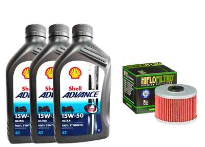 Set / Service Honda NX 650 Dominator 1988 Al 2002 Shell Ultra 15W50 Ölfilter