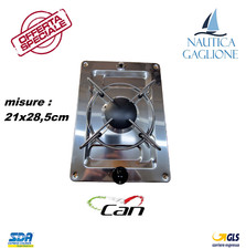 FORNELLO CAN 1 FUOCO ACCIAIO INOX PIANO COTTURA INCASSO CUCINA A GAS Nuova