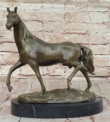 Collectible Arabian Racing Horse Collector Trophy Bronze Sculpture by Mene Gift