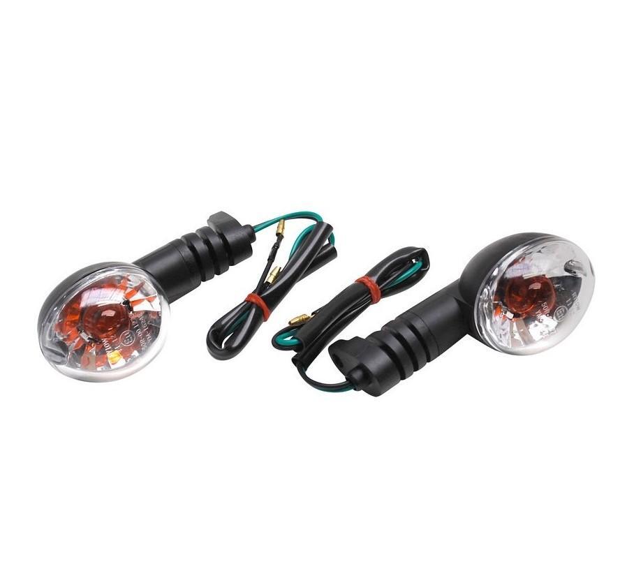 Clignotants homologués CE pour scooter Ludix transparents et noirs
