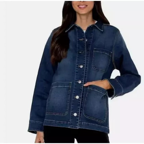 Well Worn Women's Denim Chore Jacket VARIATION - Picture 3 of 12