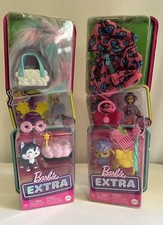 Set of 2 Barbie Extra Pet  Fashion Packs  Accessories with Pet Fox  Lamb