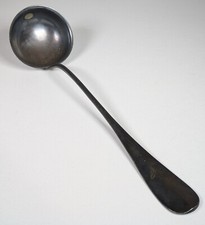 Antike versilberte Suppenkelle, Clarfeld Springmeyer, Hemer, Anfang 20. Jh. 