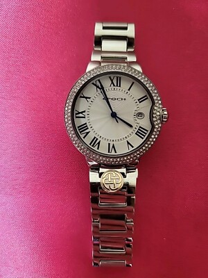Vintage Epoch Watch Rhinestones Blue Gemstones Mint Condition 