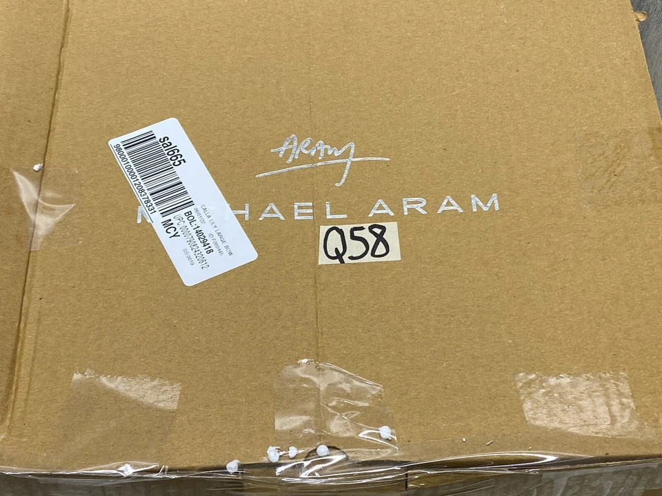 Michael Aram Calla Lily Cuenco Grande Acero Inoxidable 10.5” - 123206 Nuevo Foto 3 de 4