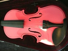 MUSICAL INSTRUMENTS BEGINNER STUDENT STRINGED VIOLIN IN CASE W/BOW