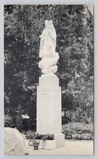 Statue of Our Lady of Mt. Carmel Church Montecito Santa Barbara CA Postcard