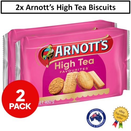 2x Arnott's Biscuit Packs High Tea Cookies Kingston Scotch Finger/Monte Carlo/Sh - Picture 1 of 6