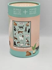 CATS Puzzle Friends with Poster Modern Expressions Jigsaw Puzzle NEW 500 pcs
