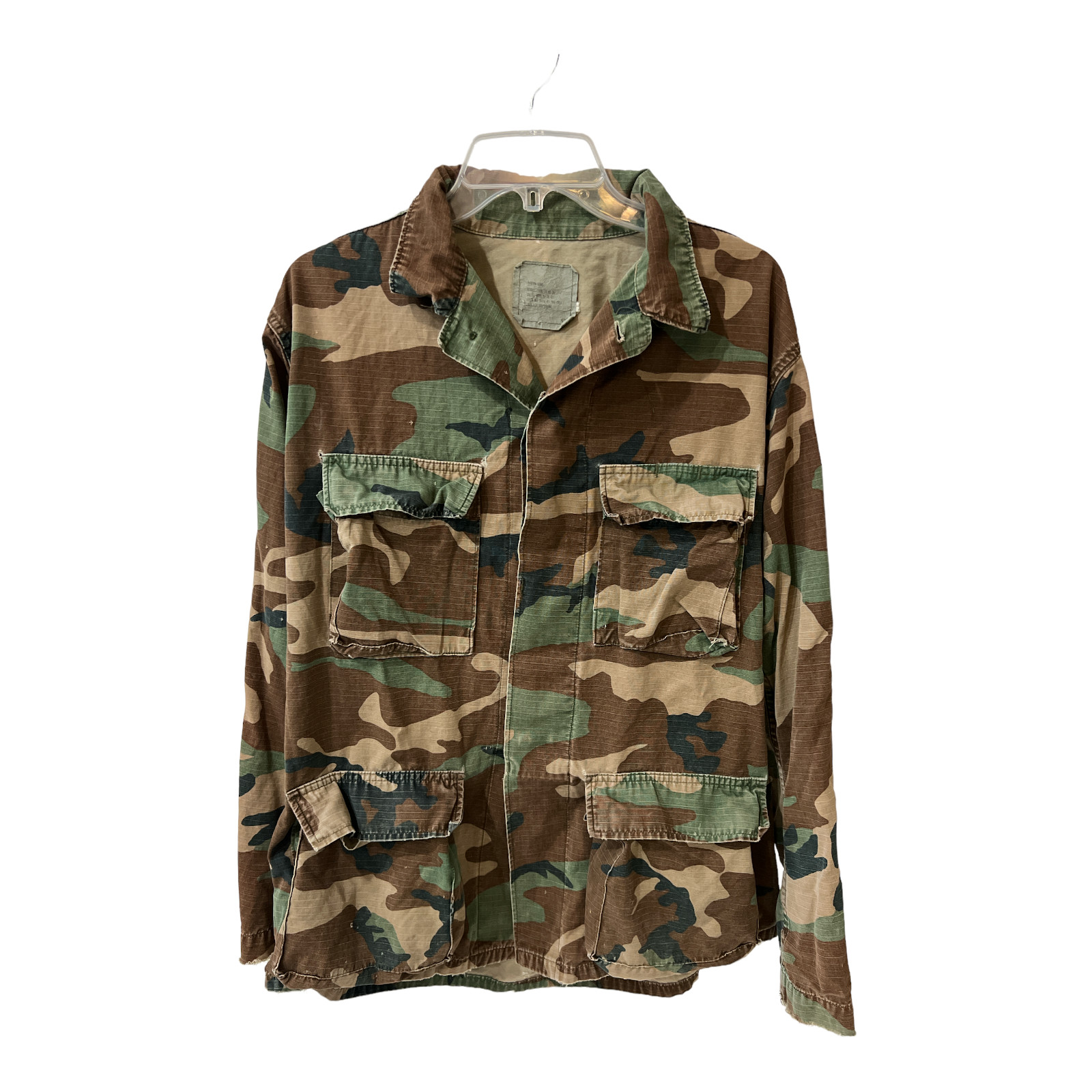 Vintage Military Army Woodlands Camouflage Hot Weathe… Gem