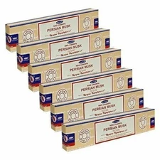 Satya Nag Champa Persian Musk Incense Sticks Pack of 6 Boxes 15gms