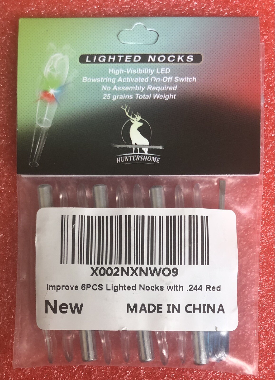 6pc Lighted Nocks Bow String Activated .244 Red Hunters Home eBay