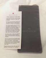 Michele Women's Watch Strap / Bracelet Pouch Travel Bag Gray Faux Suede Michele Women's Watch Strap / Bracelet Pouch Travel Bag Gray Faux Suede