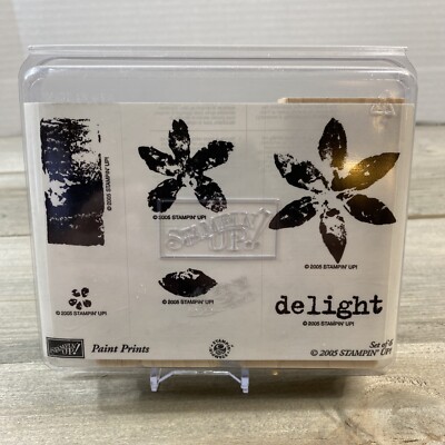2005 Stampin Up! Paint Prints Unmounted New Set of 6 Stamps NEW