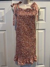 Stylish Unbranded Dress Size Medium Straps Tie On Shoulder