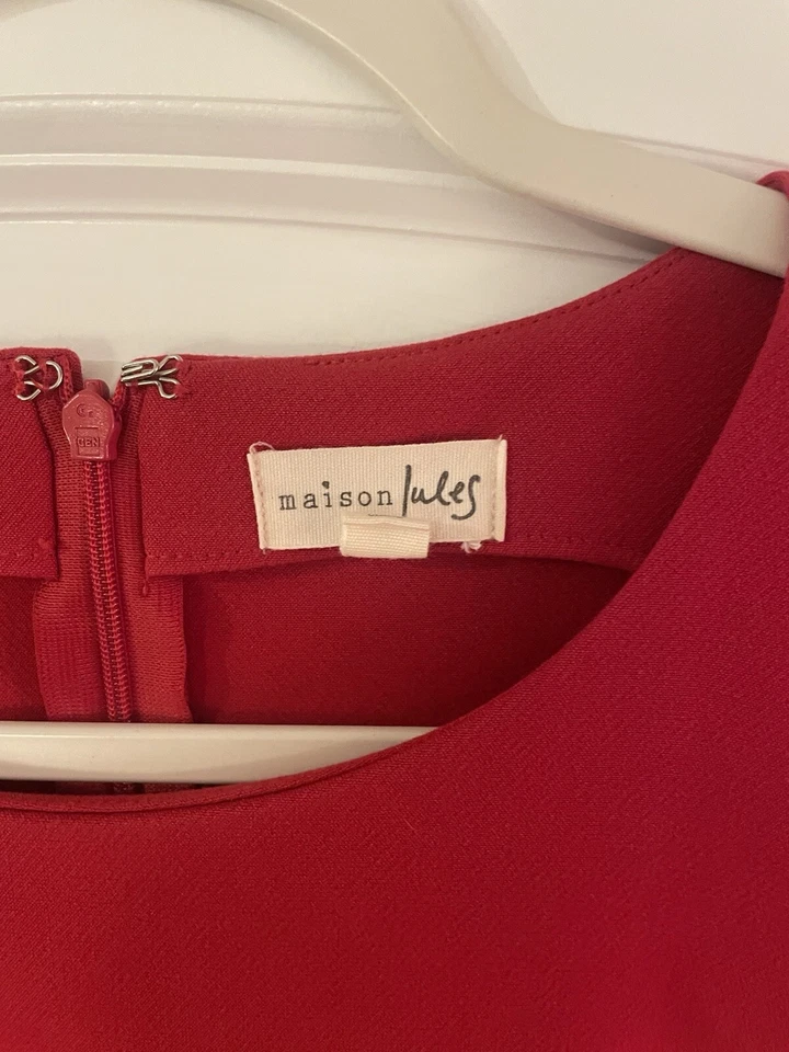 Maison Jules Ladies Sleeveless Dress Red Size Small - Image 2 of 4