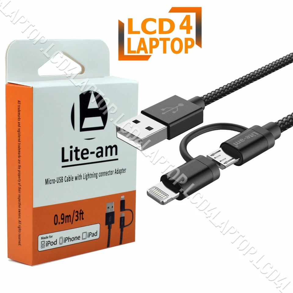 Cargador de sincronización de datos de carga USB micro cable para Huawei Y6 Pro 2019 P Smart 2019 Foto 2 de 3