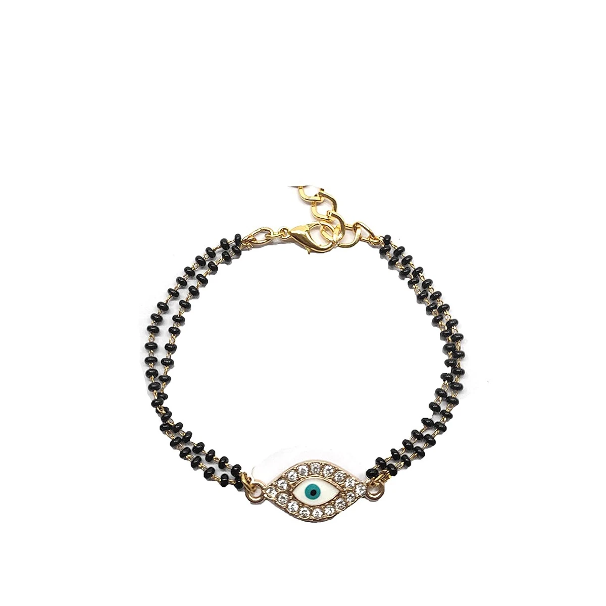 Evil Eye Dual Chain Mangalsutra Bracelet