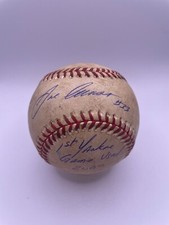 Jose Canseco Signed Inscribed 1st Yankee Game Used 2000 MLB Baseball JSA COA