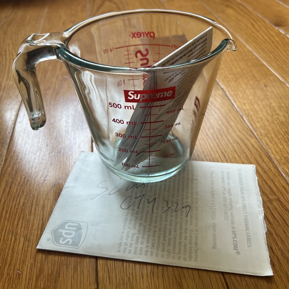 Brand New Supreme x Pyrex Measuring Cup In Hand Ships Now | eBay