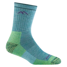 Darn Tough 1903 Aqua Heather Women's Hiker Micro Crew Midweight Hiking Sock wool