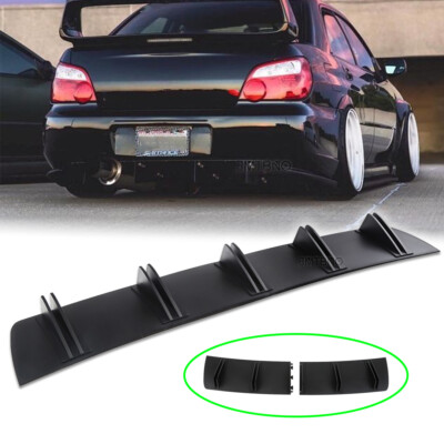 Rear Lip Bumper Diffuser Spoiler Splitter Shark 10-Fins For Subaru WRX STI 02-07
