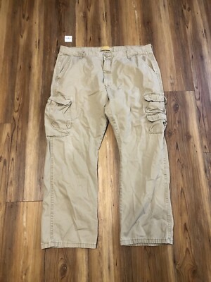 Vintage Wrangler Men Pants 40x30 Khaki Cargo Straight Work