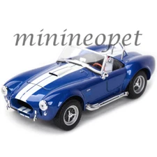 WELLY 24002 1965 SHELBY COBRA 427 S/C 1/24 DIECAST CAR with WHITE STRIPES BLUE