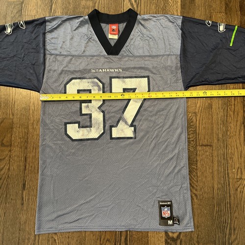 Seattle Seahawks Shaun Alexander Jersey Mens Size Medium Reebok Blue - Picture 8 of 8