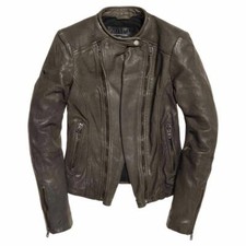 Womens, Ladies, Superdry Leather Silka Biker Jacket £200