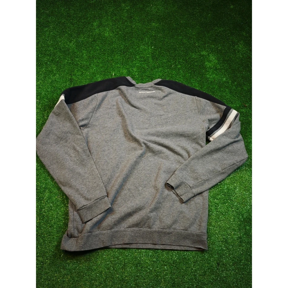 Vintage Sergio Tacchini Sweatshirt Herren klein grau gestreift Pullover 90s T... - Bild 3 von 4