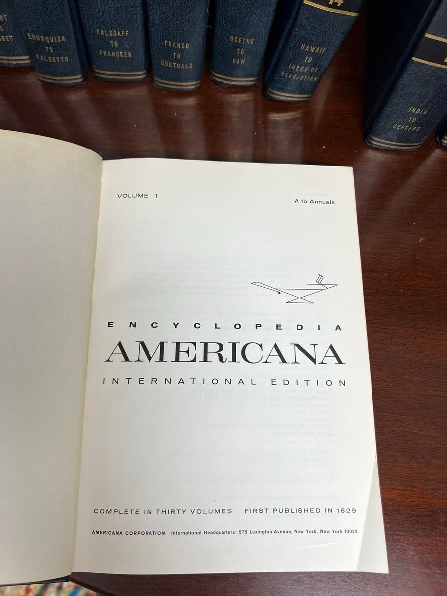 The Encyclopedia Americana 1966 International Edition Volumes 1-30