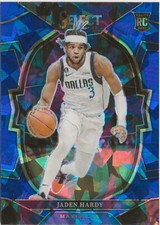 2022-23 Panini Select Jaden Hardy Cracked Ice Prizm SP RC Dallas Mavericks