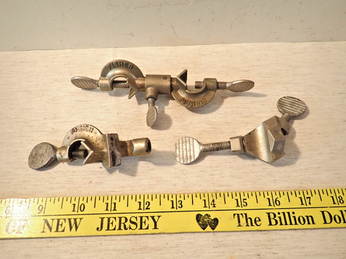 Fisher Castaloy lot of 3 Clamp Holder 1540 ; 1451 and 2-way Right Angle Clamp - 第 1/2 張圖片