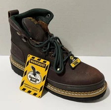 GEORGIA BOOT: GEORGIA GIANT MENS 6” STEEL TOE (ASTM) WORK BOOTS SIZE: 7